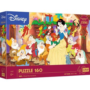 Obrazek Puzzle 160 40-lecie Trefl Baśniowe Święta Disney Princess 40057