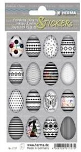 Picture of Naklejki papierowe pisanki czarno białe