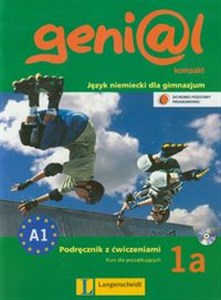 Obrazek Genial 1A Kompakt Podręcznik z ćwiczeniami + CD Język niemiecki dla gimnazjum. Kurs dla początkujących