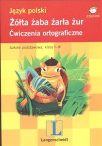 Obrazek Język polski Żółta żaba żarła żur ćwiczenia ortograficzne szkoła podstawowa kl. 1-3