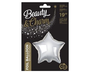 Picture of Balon foliowy Gwiazda Beauty&Charm srebrna 36cm