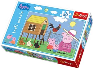 Obrazek Świnka Peppa Puzzle 30 Wizyta w kurniku