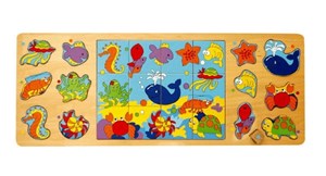 Picture of Puzzle drewniane 3w1 Ocean 25 el.