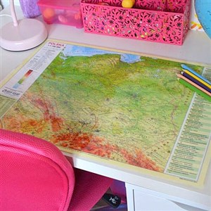 Obrazek Polska fizyczno-administracyjna mapa - podkładka na biurko