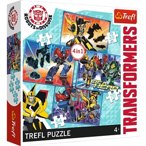 Obrazek Puzzle 4w1 Transformers Czas na transformację