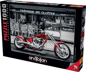 Obrazek Puzzle 1000 Czerwony chopper