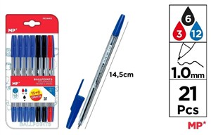Picture of Długopis 1.0mm 21szt MIX