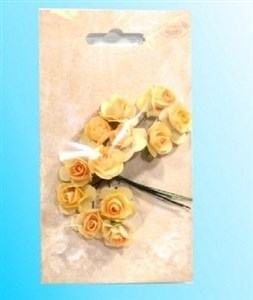 Obrazek Kwiatki papierowe różyczki herbaciane 12szt