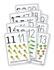 Picture of Plansze edukacyjne A4 - Cyfry 11-20 10 kart
