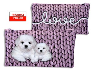 Picture of Piórnik szkolny WAR-1261 saszetka płaski różowe