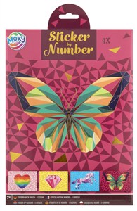 Obrazek Naklejanie po numerach A4 Motyl