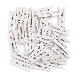 Picture of Klamerki mini white 30szt