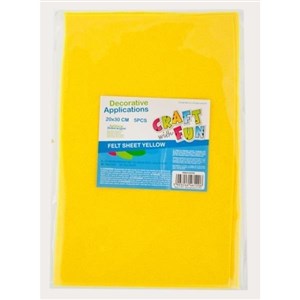 Picture of Filc arkusz żółty 20x30 5el