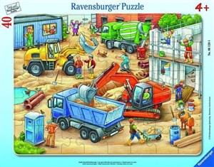 Obrazek Puzzle 2D 40 ramkowe Wielkie pojazdy budowlane 6120