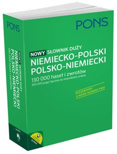 Obrazek PONS Nowy słownik duży niemiecko-polski, polsko-niemiecki 130 000 haseł i zwrotów