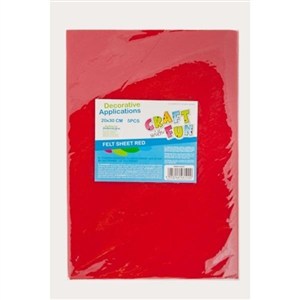 Picture of Filc arkusz czerwony 20x30 5el
