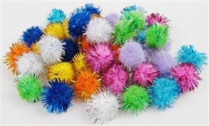 Picture of Pompony poliestrowe metaliczne MIX