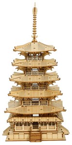 Obrazek ROBOTIME Drewniane Puzzle 3D Pagoda TGN02