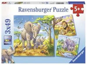 Obrazek Puzzle Dzikie zwierzęta 3x49
