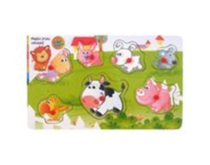 Picture of Układanka drewniana z pinezkami Farma