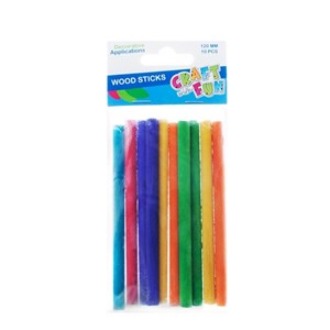 Obrazek Patyczki drewniane kolorowe 10szt
