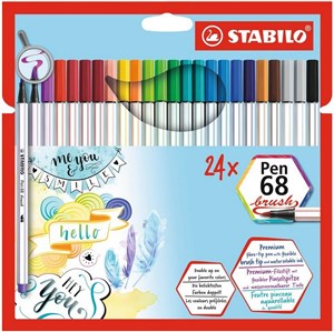 Obrazek Flamastry Pen 68 brush 24 kolory STABILO