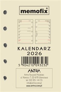 Picture of Wkład kalendarzowy 2026 Memofix A7 TNS