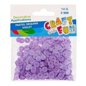 Picture of Cekiny pastelowe 8mm fioletowy