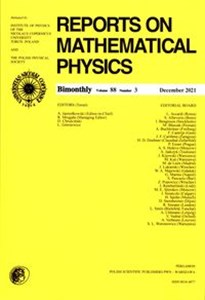 Obrazek Reports On Mathematical Physics 88/3 Pergamon