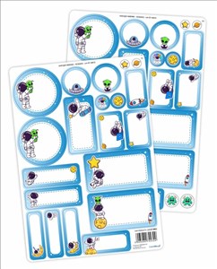 Obrazek Naklejki imienne - Kosmos 44szt