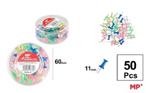 Obrazek Pinezki z okrągłą główką 10mm 50szt