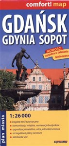 Obrazek Gdańsk Gdynia Sopot plan trójmiasta 1:26 000