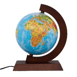 Picture of Globus fizyczny drewniana opr. podświet. 25cm CZ