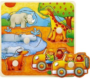 Picture of Puzzle drewniane pinezki Safari