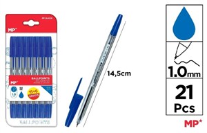 Obrazek Długopis niebieski 1.0mm 21szt