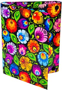 Obrazek Teczka skrzydłowa fol łowicka czarna