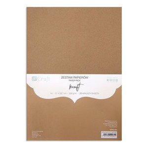 Obrazek Zestaw papierów kraft A4 20ark