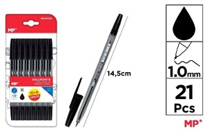 Obrazek Długopis czarny 1.0mm 21szt