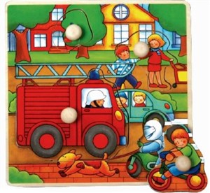 Picture of Puzzle drewniane pinezki Straż Pożarna