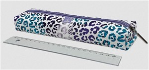 Picture of Piórnik Jamnik ekoskóra Cętki fioletowe