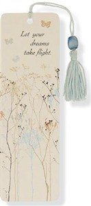 Obrazek Zakładka do książki Motyle Peter Pauper Press Wstążka z frędzlem i koralikiem