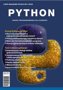 Picture of Python Nauka programowania dla każdego Linux Magazine poleca nr 1/2022