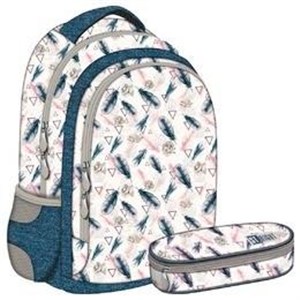 Picture of Zestaw Stright Plecak + saszetka Piórka boho