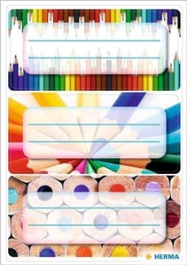 Obrazek Naklejki szkolne - Kredki 9szt