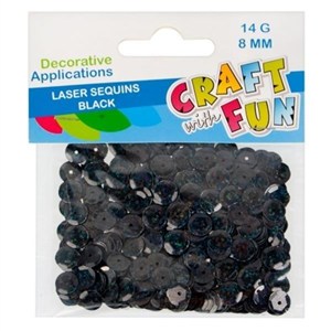 Obrazek Cekiny laser 8mm czarny