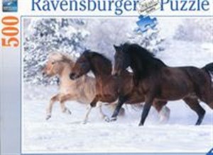 Picture of Puzzle 500 Konie galopujące w śniegu