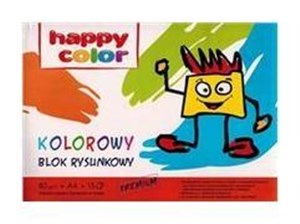 Picture of Blok rysunkowy kolorowy A4 15 kartek Happy color