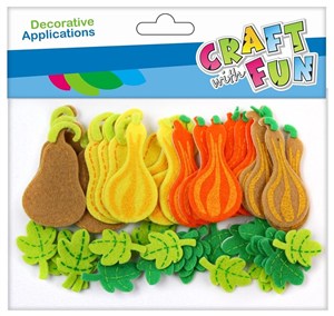Obrazek Ozdoba filcowa samoprzylepne dynie 48szt.