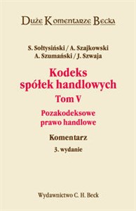 Picture of Kodeks spółek handlowych Tom 5 Pozakodeksowe prawo handlowe