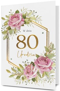 Obrazek Karnet Urodziny 80